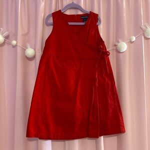 Red Ralph Lauren Pleated Dress